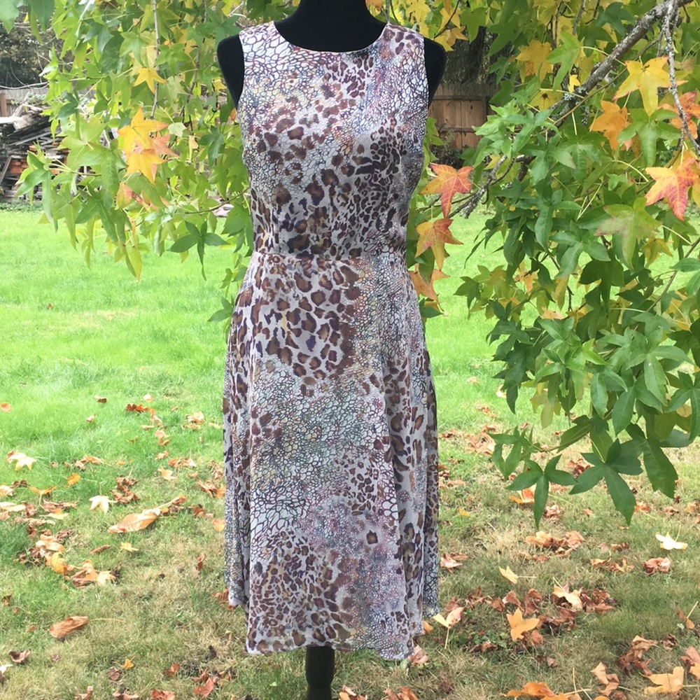 Amelia NY Animal Print Sleeveless Dress. Size 4